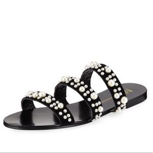 NM! Prince Pearlescent Suede Slides !